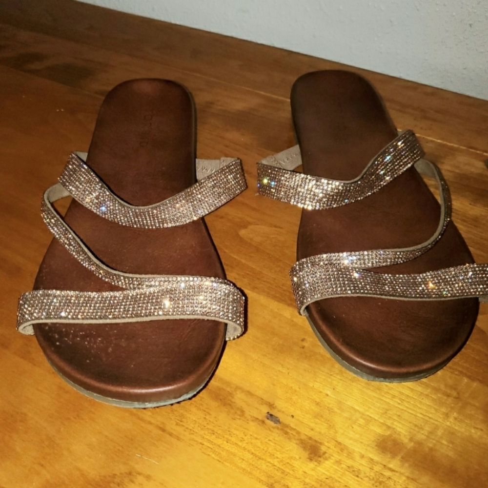 Copy - Torrid Golden Slip On Sandals